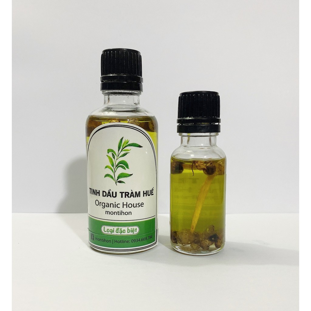 Tinh dầu tràm hoa nén nguyên chất Huế (Loại đặc biệt) 20ml/50ml - montihon organic house