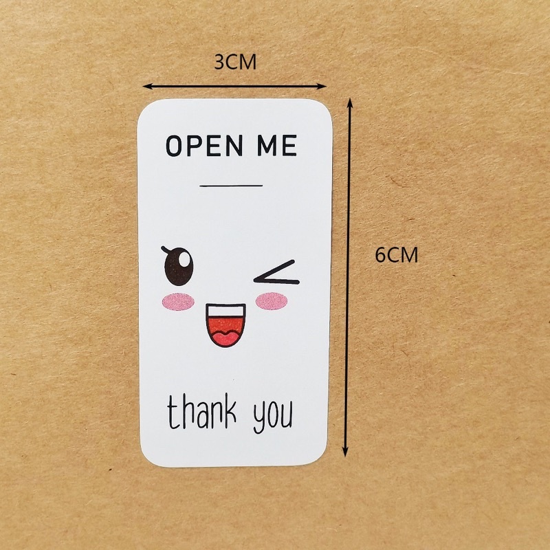 MY290_Tem dán chữ " Thank you" _SIZE: 3X6CM, 100TEM/XẤP