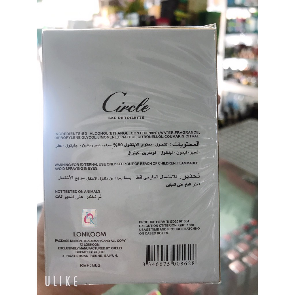 [chuẩn loại 1] nước hoa EAU DE CIRCLE vàng  mùi hương ngọt ngào,nhẹ nhàng 60ml