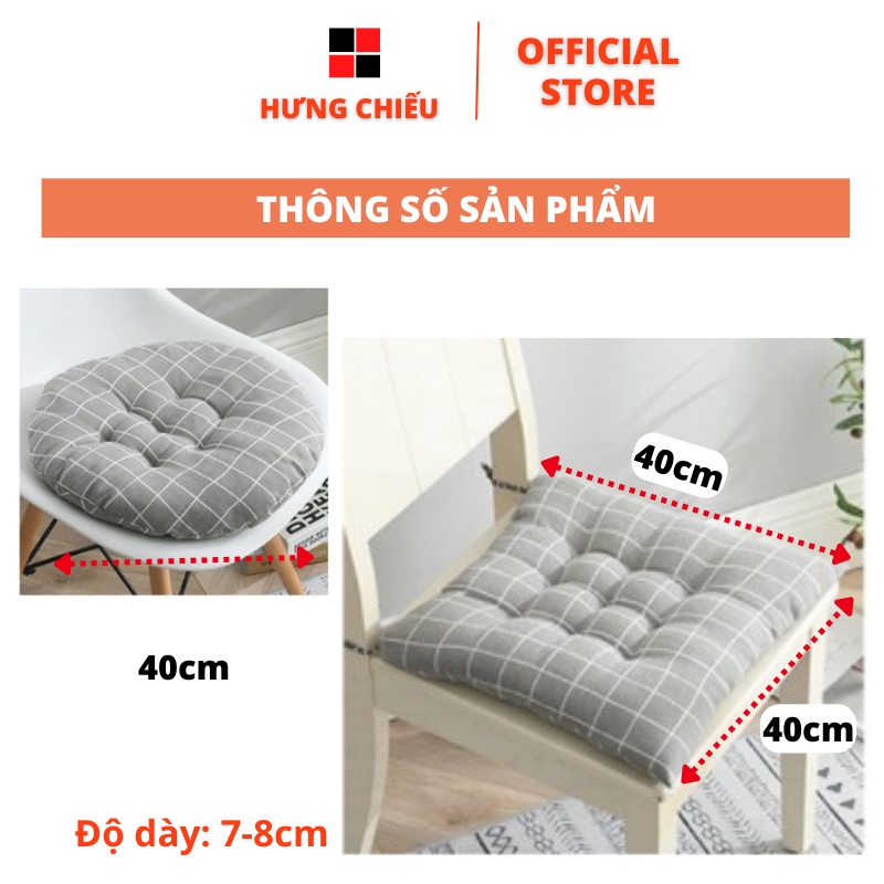 Đệm ngồi bệt tròn 3d nệm lót ghế vuông văn phòng decor bàn nhật quán trà sữa trà chanh