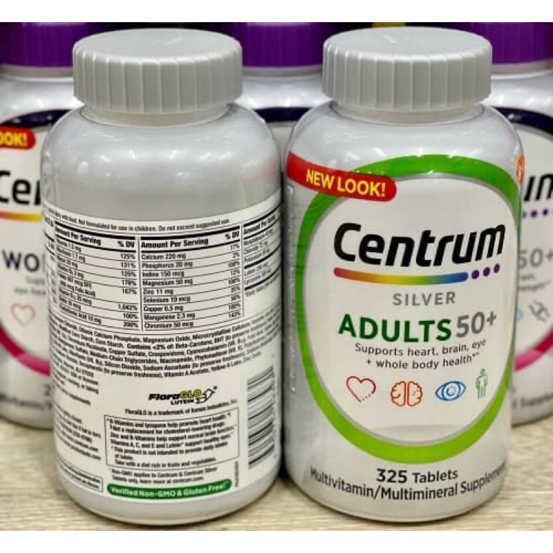 Date/2025 viên Uống Centrum Silver Adults 50+ 325viên/nam+nữ MẪU MỚI NHẤT