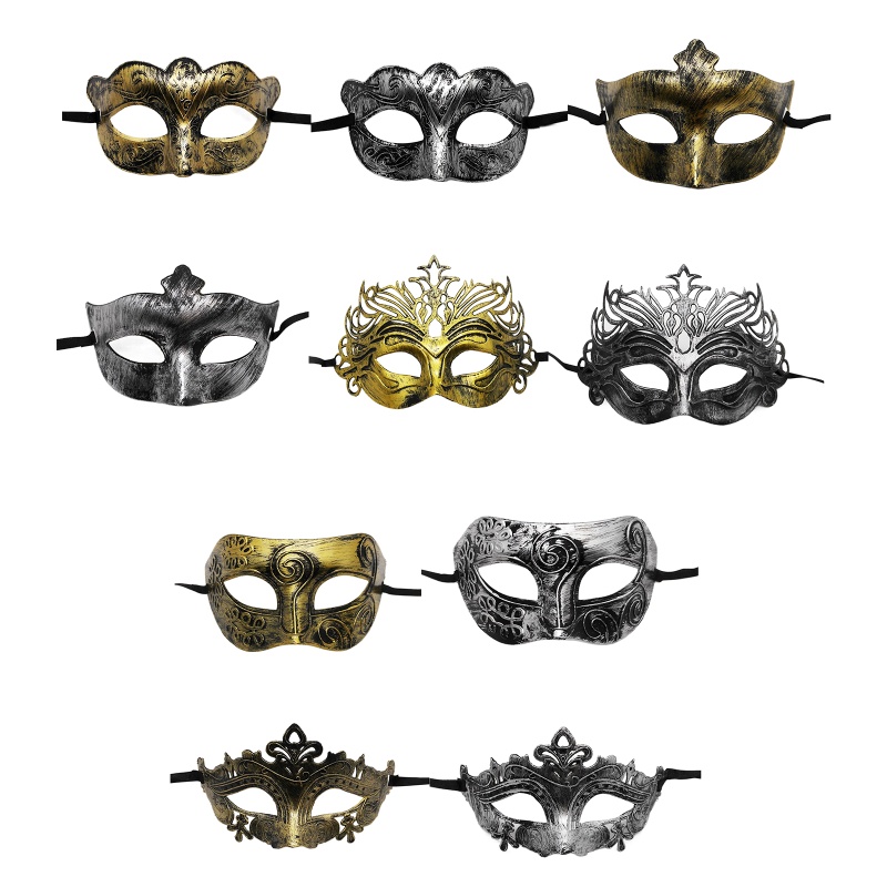 Mặt Nạ Hóa Trang Halloween Bằng Kim Loại Phong Cách Vintage