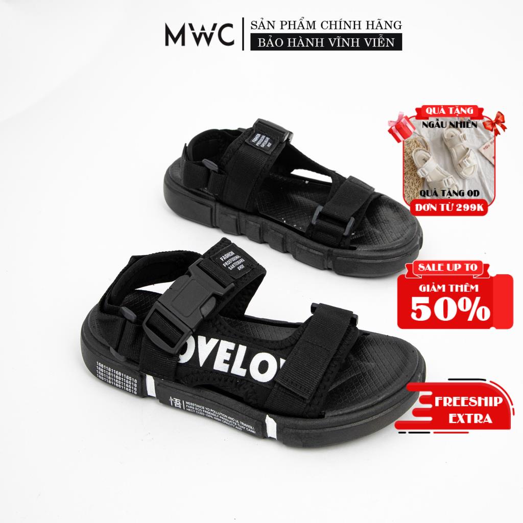 Giày Sandal Nữ MWC Đế Cao 3CM Quai Phối Siêu Cá Tính NUSD- 2845