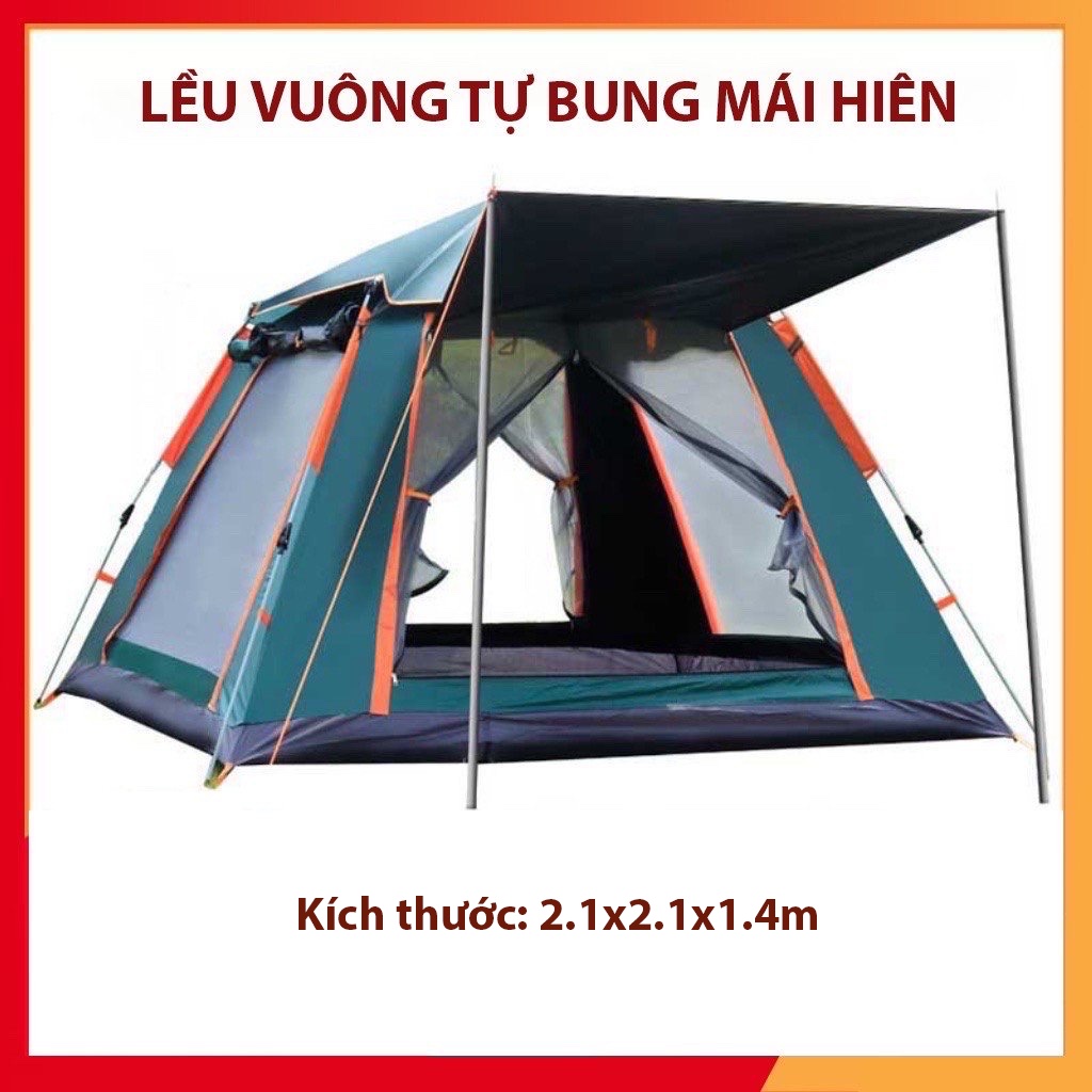 Lều cắm trại, lều du lich dã ngoại, câu cá 3- 5 người, dễ dàng gập mở, đóng gói nhỏ gọn, thuận tiện 1634SP