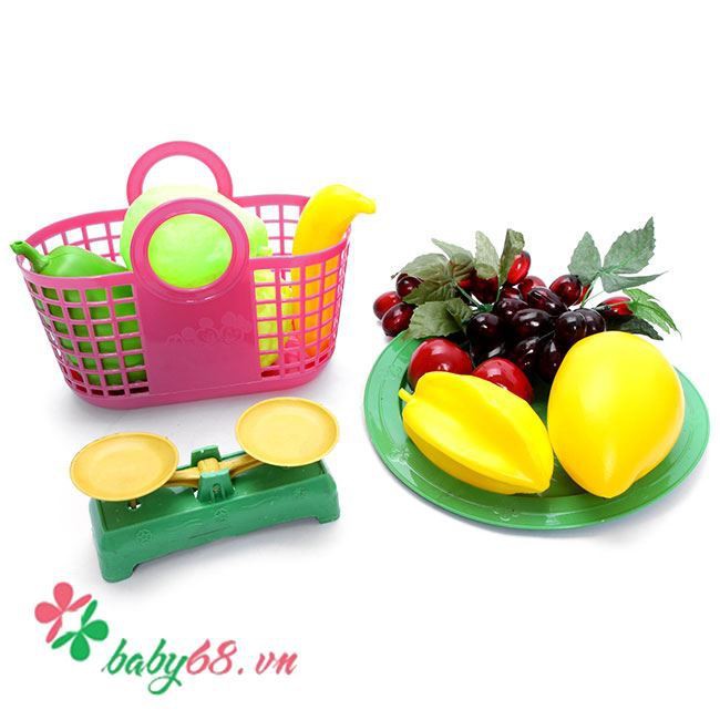 Đồ chơi giỏ trái cây, các loại quả bằng nhựa