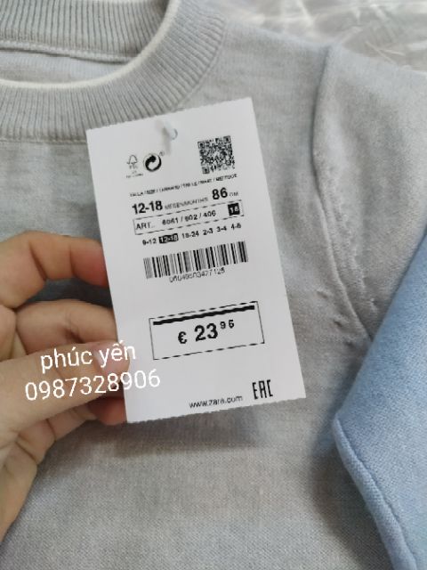 Sale !!!  ÁO LEN TRƠN ZARA DÁNG BASIC BÉ TRAI  _Super_Sale _Super_Sale