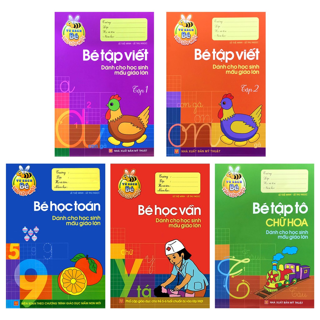 Sách - Chuẩn bị cho bé vào lớp một - Dành cho học sinh Mẫu giáo lớn (Túi 5 cuốn)