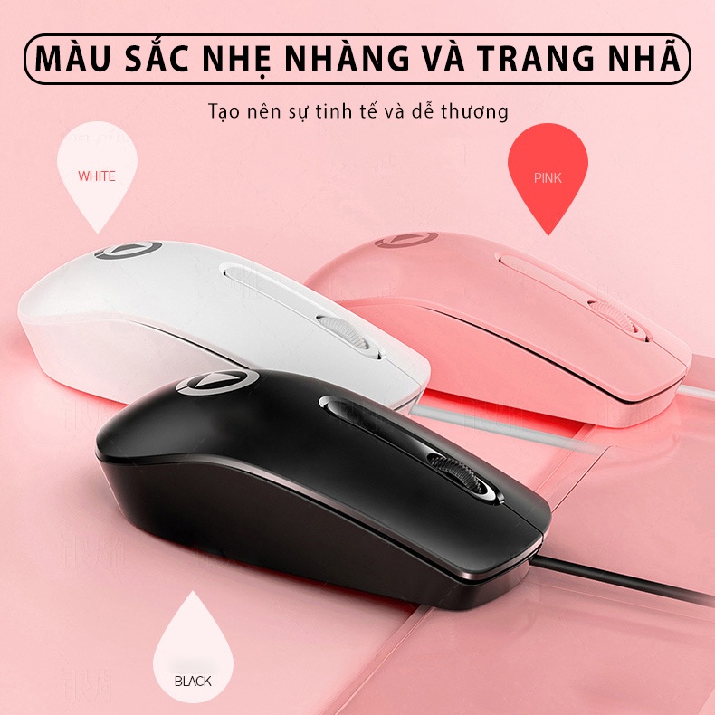 Chuột máy tính có dây SIDOTECH G9 giá rẻ gaming văn phòng 1200DPI công thái học làm việc và chơi game cho pc laptop