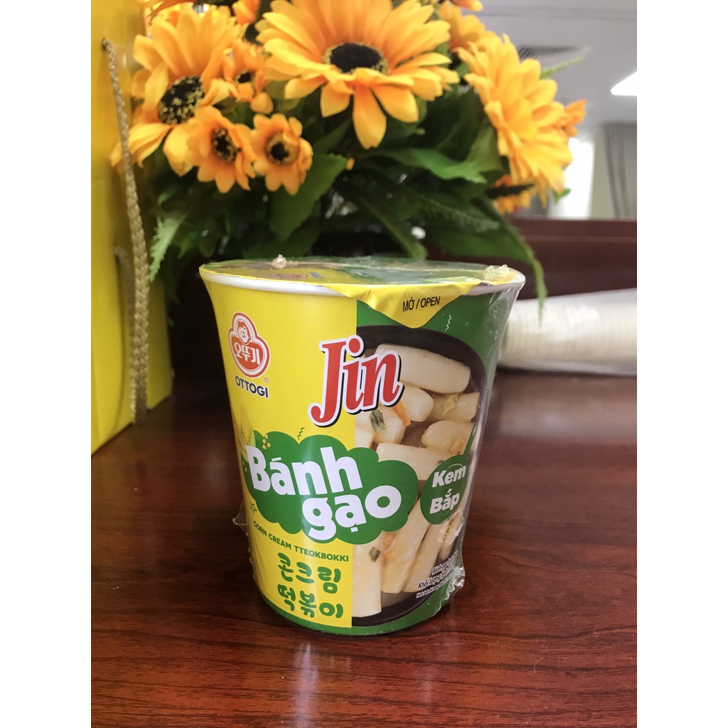 Bánh gạo Ottogi Jin kem bắp ly 82g