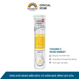 [CHÍNH HÃNG - THỤY SỸ] Viên Sủi Vitamin C tăng đề kháng, miễn dịch Swiss Energy (20 viên)