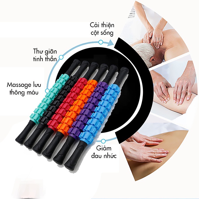 Gậy Lăn Massage Dãn Cơ Bắp ANFIT Loại 9 Răng Thư Giãn Toàn Thân