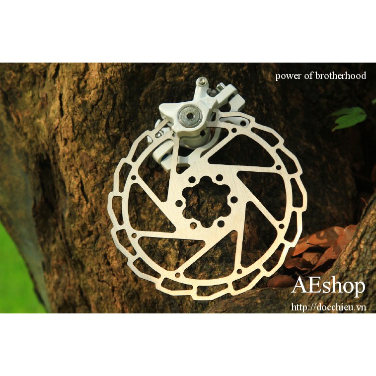 bộ phanh đĩa dây Zoom Taiwan sơn tĩnh điện màu full kèm đĩa phanh che xe đạp