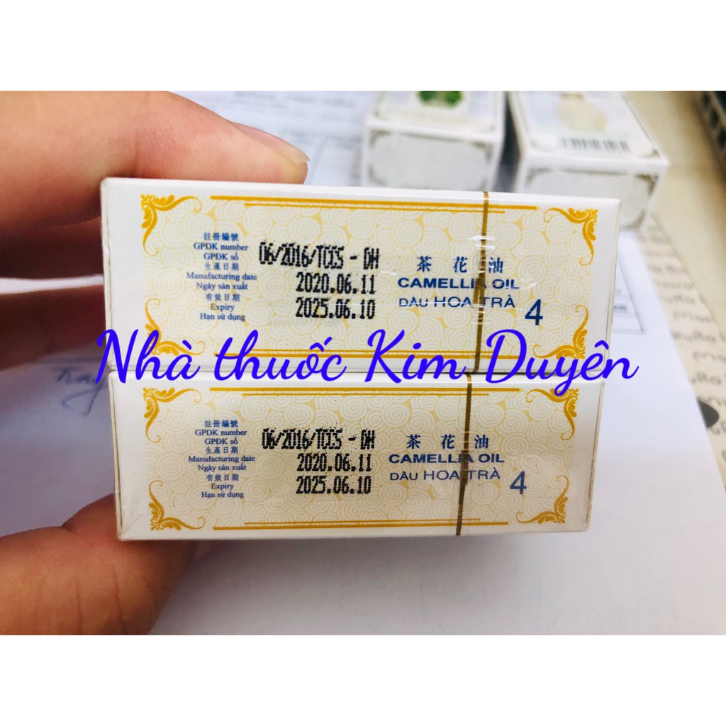 Dầu Hoa Trà Di Hào 3.5ml  - cảm cúm, nghẹt mũi, chóng mặt, nhức đầu, say sóng tàu xe, muỗi, côn trùng cắn.