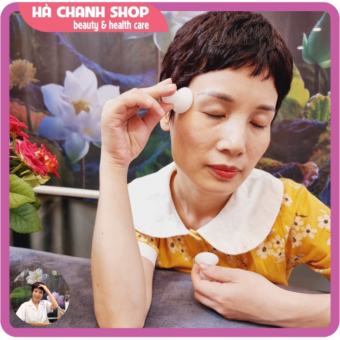 Nấm Massage Mặt Bằng Đá Màu Trắng Đẹp Đá Mát Xa Mặt Dụng Cụ Spa Làm Đẹp Dưỡng Sinh Chăm Sóc Da