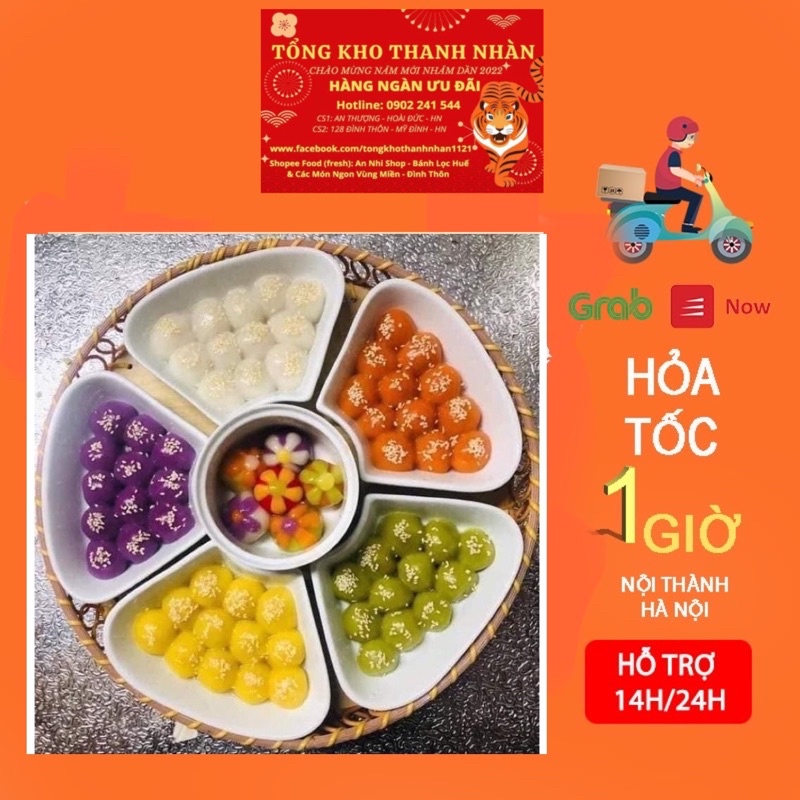 Bột bánh trôi ngũ sắc set đầy đủ Nowship 1h