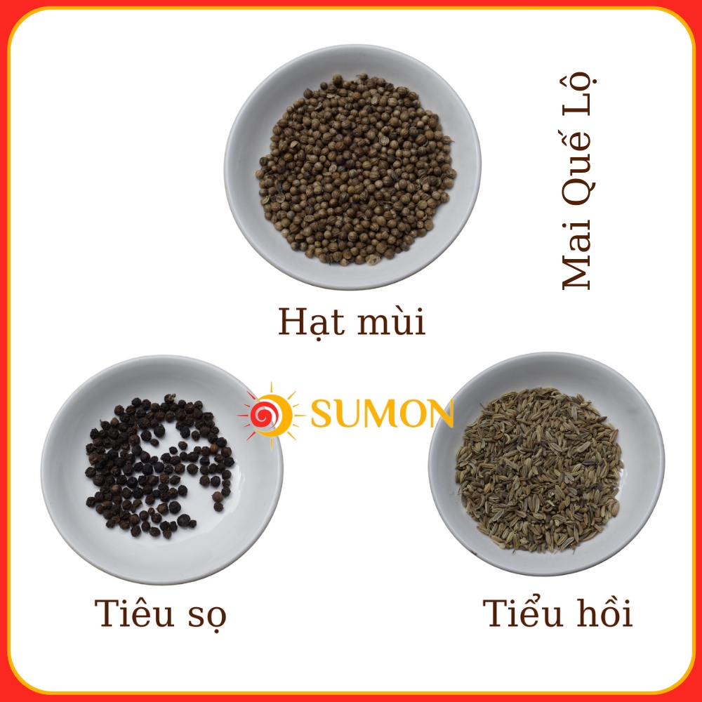 Set Nguyên Liệu Ngâm Mai Quế Lộ 1 Lít 10 Vị SUMON Set dùng cho món bánh trung thu, lạp xưởng, ướp thịt, cá... MS_58