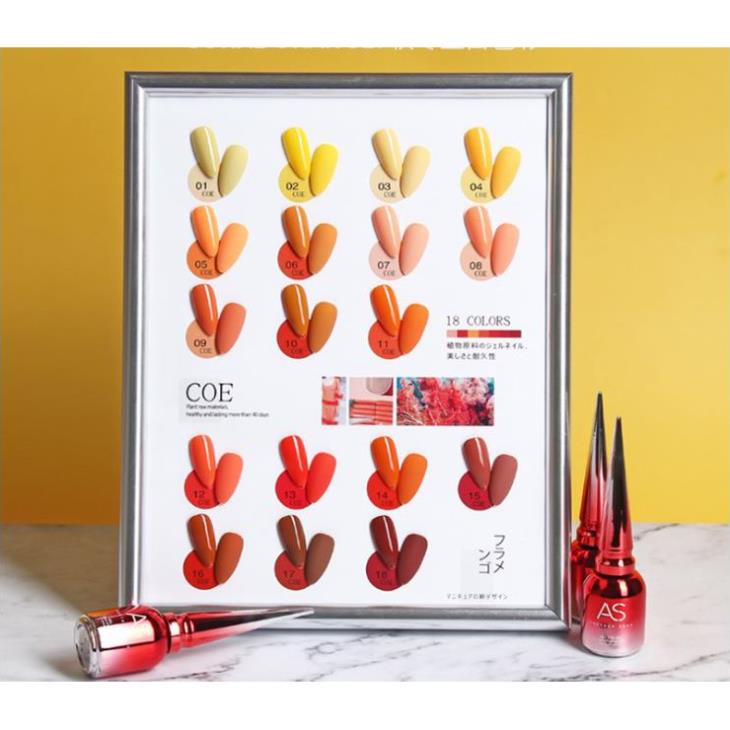 Sơn Gel AS vỏ đỏ Mã COE ( Cam Kết Chính Hãng - làm khô sơn gel bằng máy hơ uvled )