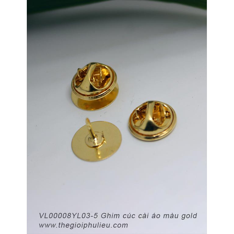 Ghim cúc cài áo màu gold