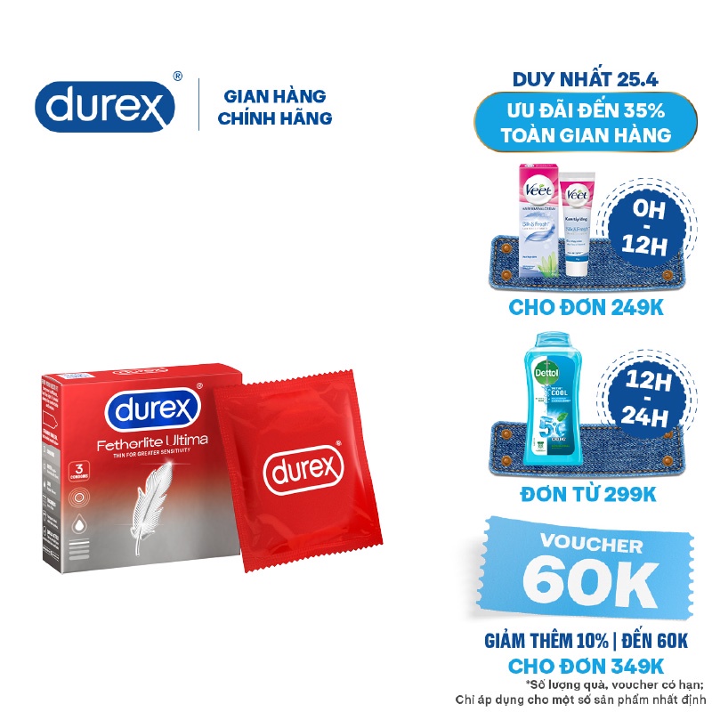 Bao cao su Durex Fetherlite Ultima 3 bao