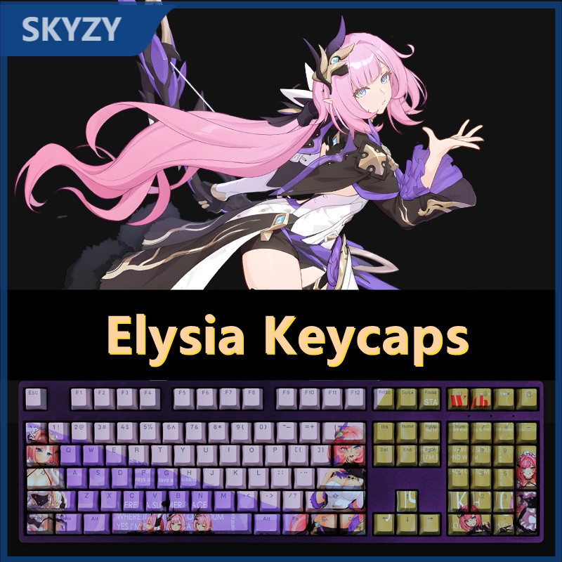 Elysia Keycaps OEM Profile Honkai Impact 3 Anime PBT Dye Sub Bàn phím cơ học Keycap