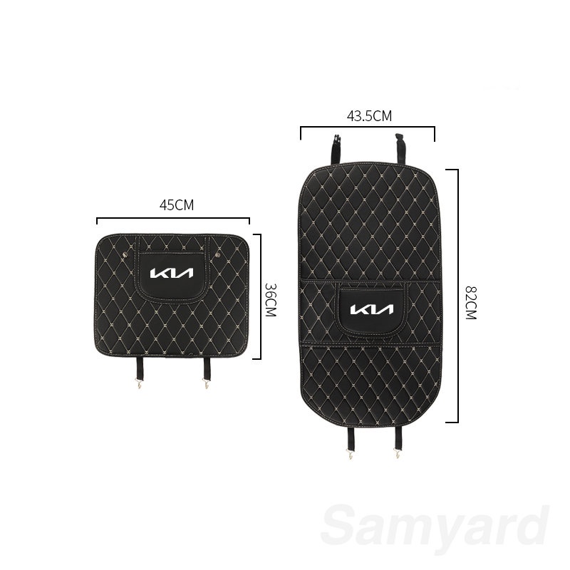 Bao Da PU Bọc Ghế Ngồi Xe Hơi Chống Đá Cho Kia Rio Optima Stinger K5 Soul Stonic Cadenza Carnival