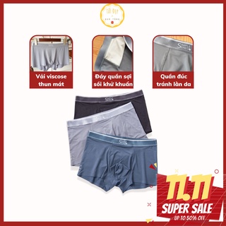 Quần lót nam vải Viscose loại sịp đùi boxer thun lạnh cao cấp thông hơi kháng khuẩn