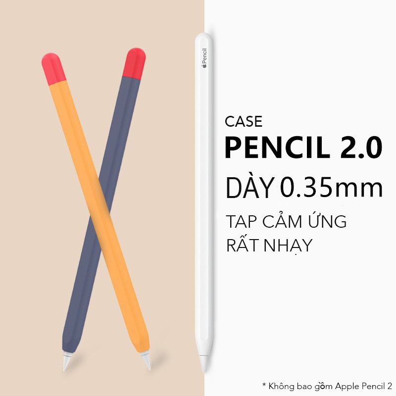 Ốp Silicon Dành Cho Apple Pencil 2 Kiểu Bút Chì AHASTYLE