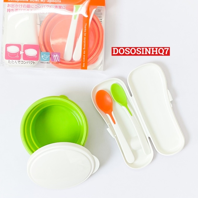 Chén ăn dặm gấp gọn kèm muỗng Richell