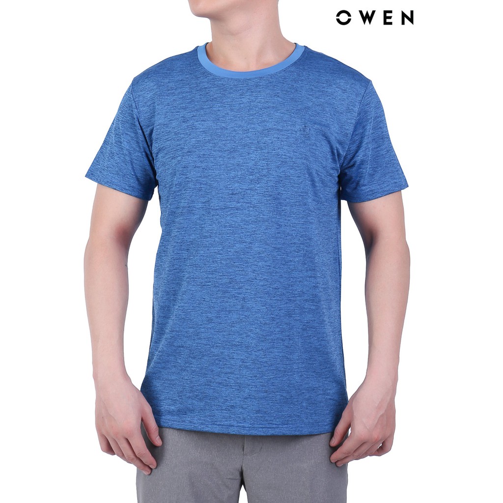 [Mã FAMALLT5 giảm 15% đơn 150K] Áo Tshirt ngắn tay nam Owen Bodyfit màu xanh coban melang - TSN20408