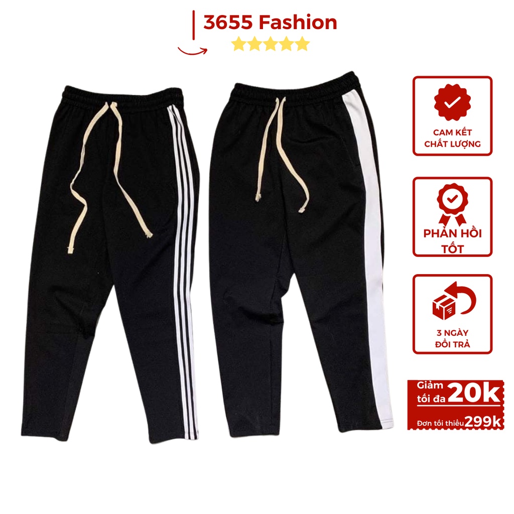 Quần jogger nam nữ thể thao, quần ống suông 3 sọc 1 sọc chất dày dặn, vải cao cấp Joger không xù không nhăn