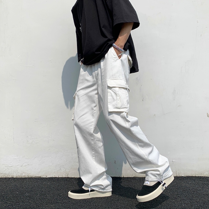 Quần Dài Ống Rộng Nhiều Túi Phong Cách Hiphop Thời Trang Hàn Quốc Cho Nam size S-3XL