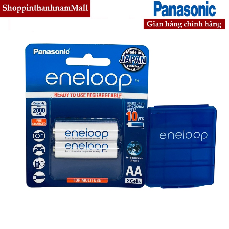 Vỉ 2 viên Pin Sạc Eneloop Panasonic 2000 mAh chính hãng