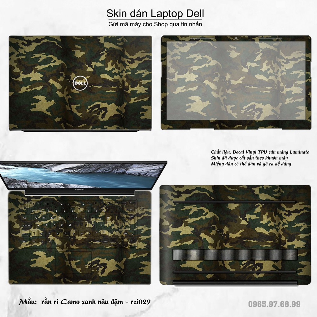 Skin dán Laptop Dell in hình rằn ri _nhiều mẫu 2 (inbox mã máy cho Shop)