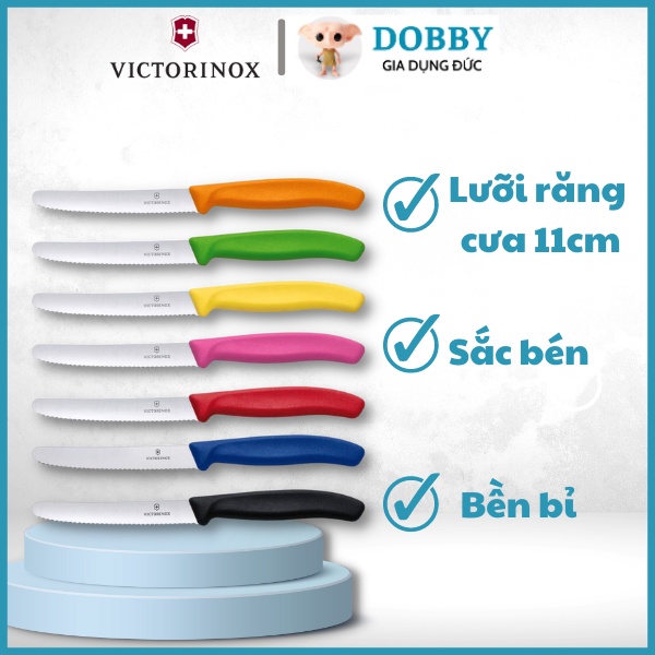 Dao gọt hoa quả Victorinox Swiss lưỡi răng cưa 11cm