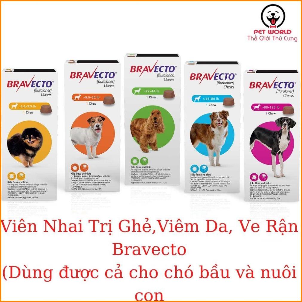 BRAVECTO chính hãng ( đủ các số ký ), loại bỏ ve-rận, de-modex