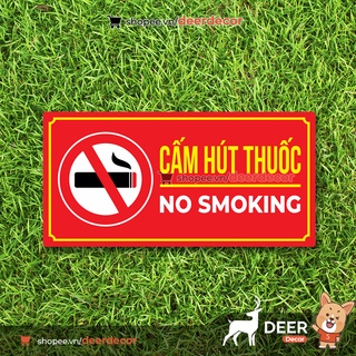 Tem Decal Cấm Hút Thuốc - Có Keo Dán - DEER DECOR