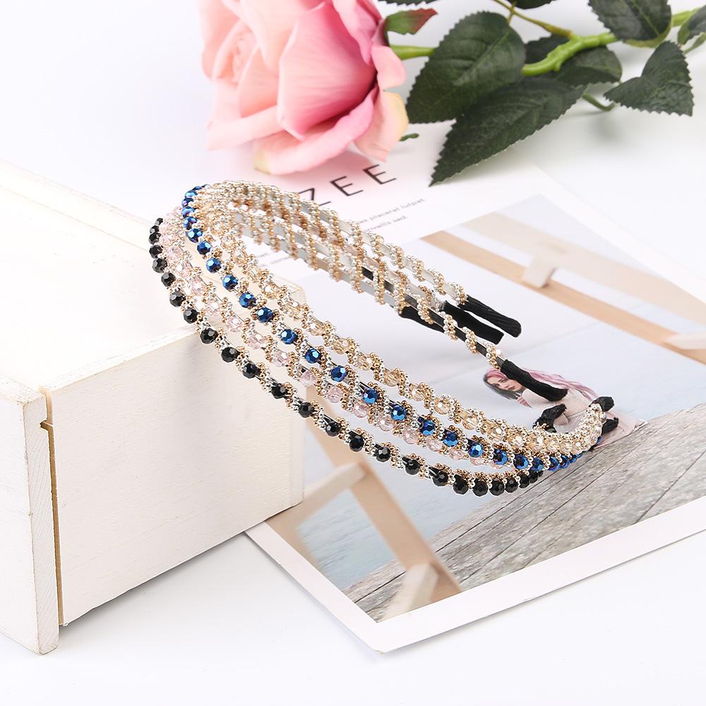 Băng Đô Cài Tóc Đính Đá Lấp Lánh Thời Trang Cho Nữ