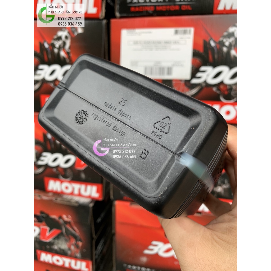 Dầu nhớt Motul 300V 10W-40 tem 3 lớp hàng châu ÂU cho xe côn tay, PKL