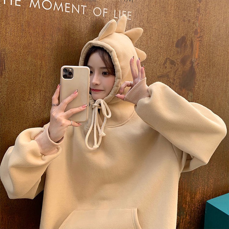 Áo Khoác hoodie nữ Dày Dặn Nhiều Màu Sắc Thu Đông Mới