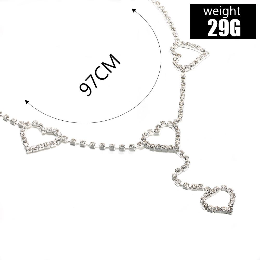 Thắt Lưng Dây Xích Mặt Hình Trái Tim Thời Trang Cho Nữ