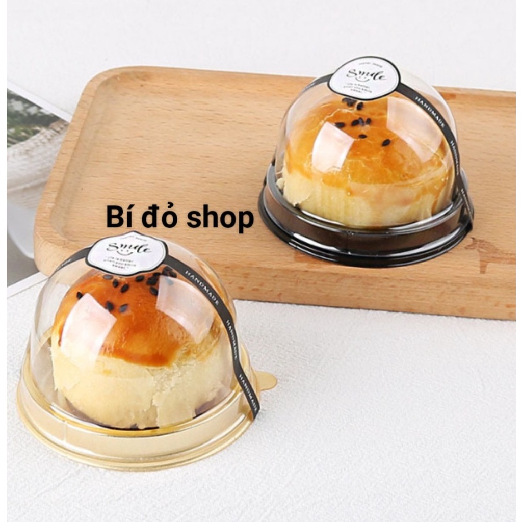 Set 50 hộp Pet CẦU đựng bánh trung thu Đài Loan 70-80g