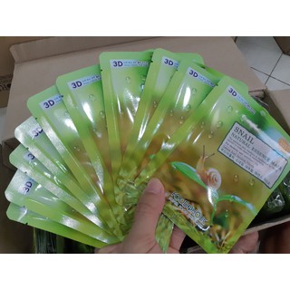 combo 1 bịch 10 miếng đắp mặt nạ ốc sên 3D