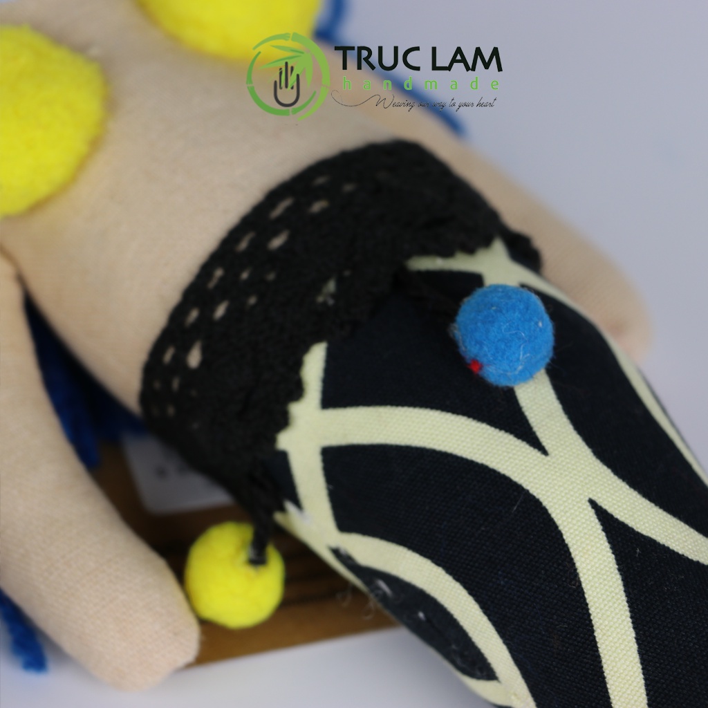 Đồ Chơi Cho Bé Thú Nhồi Bông Hình Nàng Tiên Cá Vải Hoa Bông Gòn Cao Cấp - Trúc Lâm Handmade