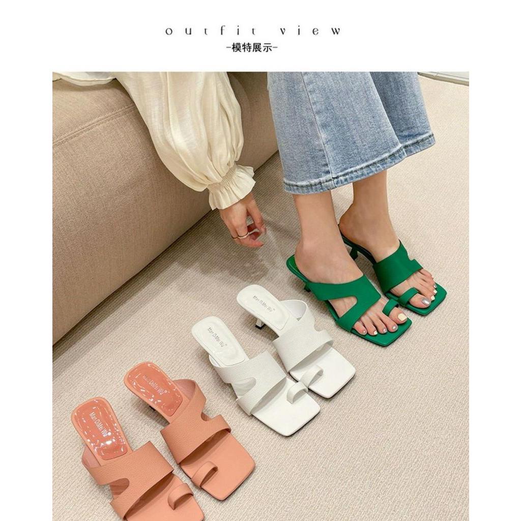 Giày Sandal Cao Gót Da Mềm Thời Trang Mùa Hè Hàn Quốc Dành Cho Nữ 2022