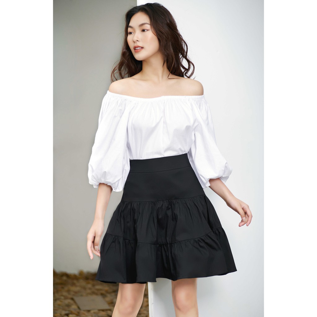 LIIN - Chân váy nữ đen, dáng xòe, thiết kế basic dễ phối đồ | BigBuy360 - bigbuy360.vn