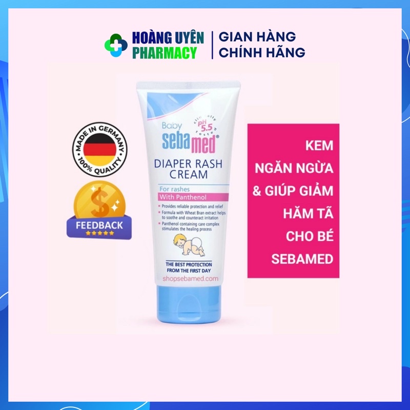 [Nhập khẩu] Kem ngừa hăm tã Sebamed diaper rash cream ph 5.5 tube 50ml