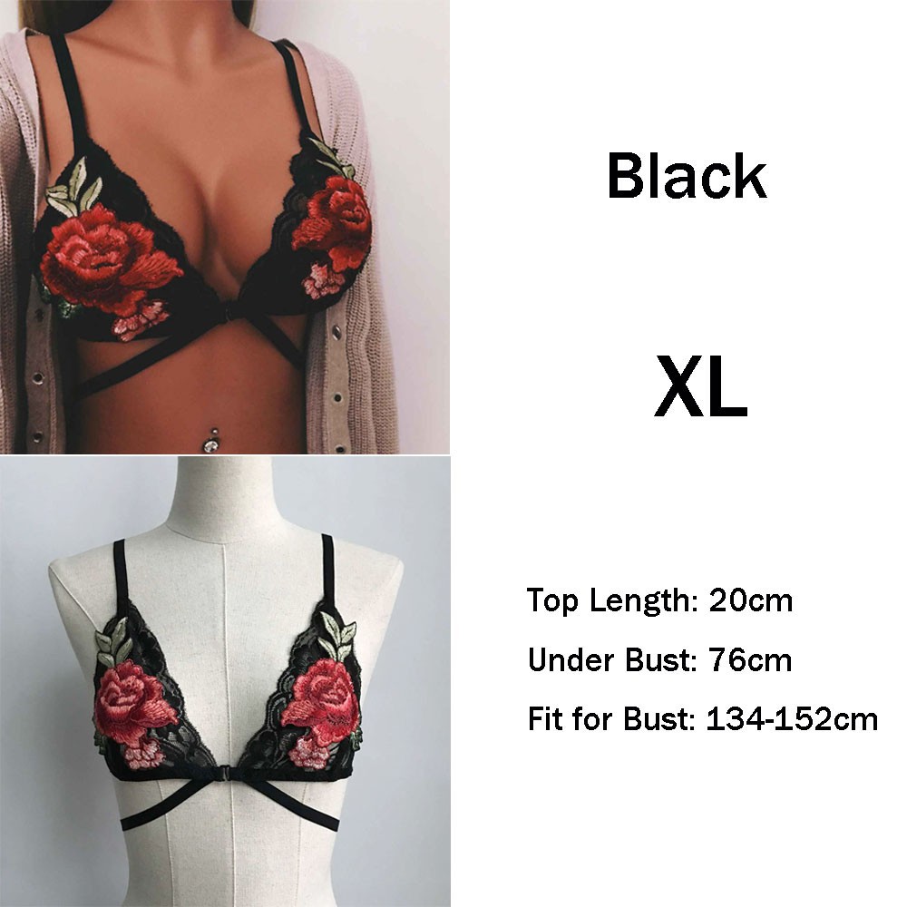 Áo ngực ren thêu hoa hình tam giác quyến rũ