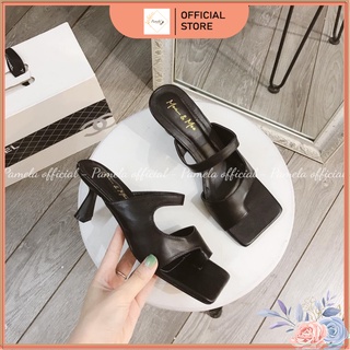 PAMELA - Guốc Nữ Mũi Vuông Cao Gót Xỏ Ngón Thời Trang Dễ Phối Đồ (5cm) - G08