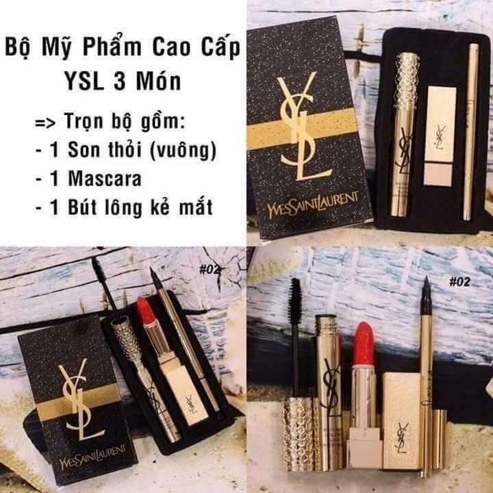 Bộ Son YSL 3IN1( Son , Masscara,Kẻ Mắt)