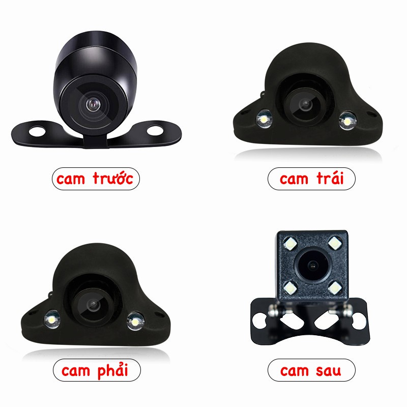 Camera 360 Ô Tô Xem 4 Cam Cùng Lúc, Màn Hình 7inch Full HD, Có Led Đi Đêm, BH 1 Năm, 1 Đổi 1 Trong 12 Tháng